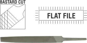 AFILE FILE FLAT 2ND CUT 250MM BULK